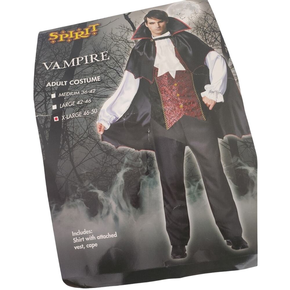 Spirit Men’s Vampire Costume in Black and Red